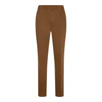 Luigi_Morini_cognac_katoenen_broek_met_elastische_band_donker