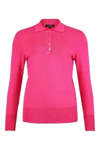 Trui_met_polokraag_uni_fuchsia_Sunday