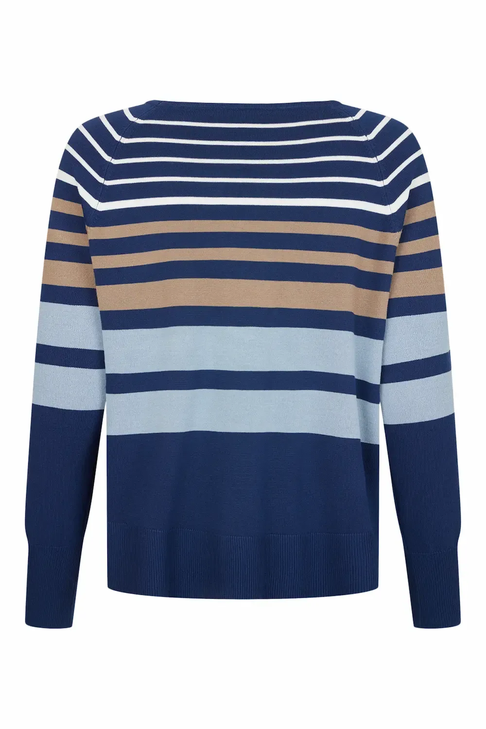 Sunday Gestreepte Trui Blauw/Taupe - Afbeelding 2