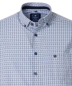 Alternative view of Overhemd met klittenband lichtblauw dessin