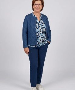 Alternative view of Sensia Shirt Korte Mouw Blauw Abstract Dessin