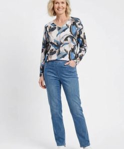 Alternative view of Enjoy Sweater V-hals Blauw Dessin Cosy