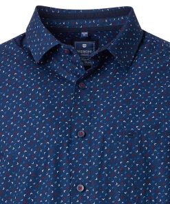 Alternative view of Overhemd met klittenband blauw  rood werkje