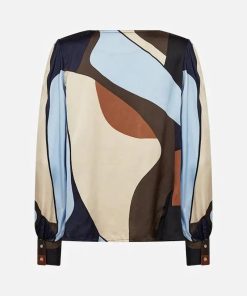 Alternative view of Soyaconcept Blouse blauw met Abstracte Print