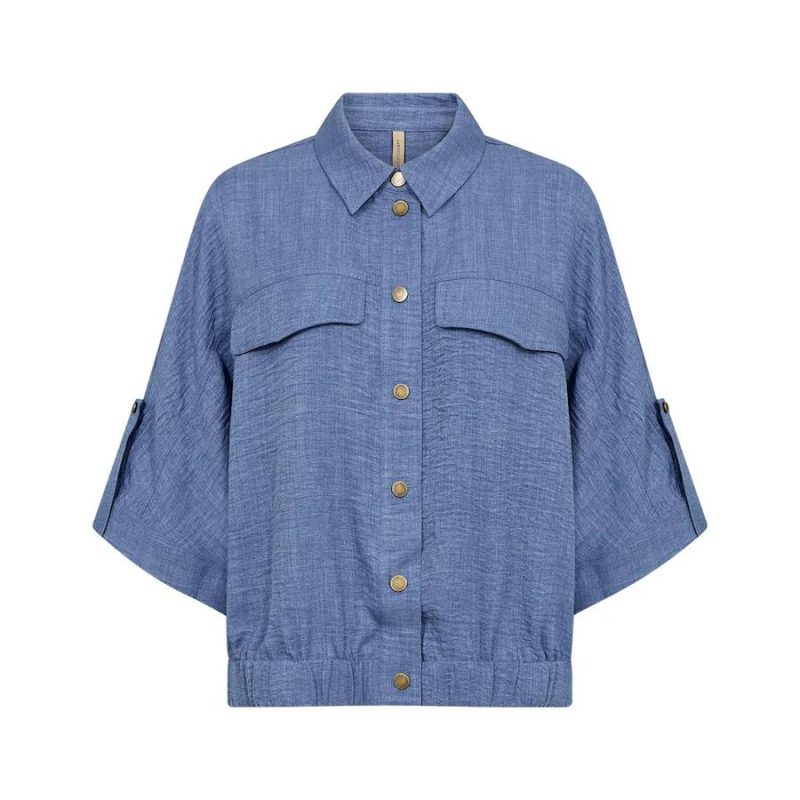 SoyaConcept Charissa Blouse Blauw - Wide Look 