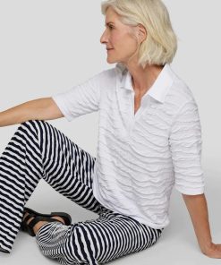 Alternative view of Rabe Poloshirt Wit – Reliëf Structuur