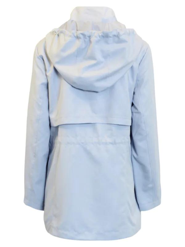 Brandtex Dames Jas Lichtblauw met Afneembare Capuchon - Afbeelding 2
