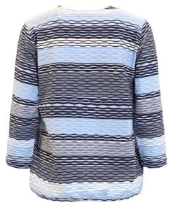 Alternative view of Brandtex Blouson Blauw Gestreept