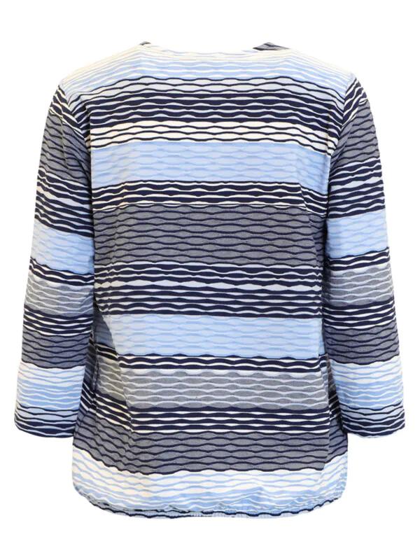 Brandtex Blouson Blauw Gestreept - Afbeelding 2