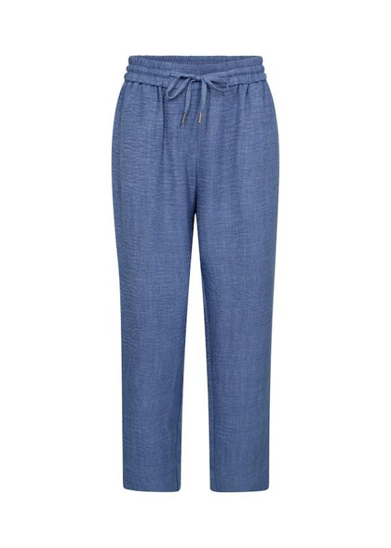 SoyaConcept Charissa Broek Blauw - Wide Leg met Elastische Band 