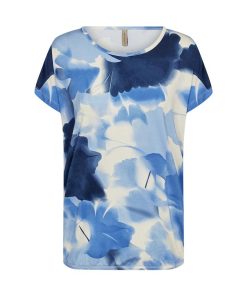 Soyaconcept shirt blauw zand - kapmouwtje