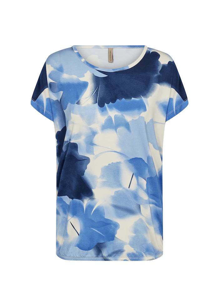 Soyaconcept shirt blauw zand - kapmouwtje