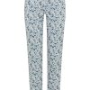 Raphaella by Brax Pamina 6/8 damesbroek met blauw grafisch dessin en comfortabele elastische tailleband