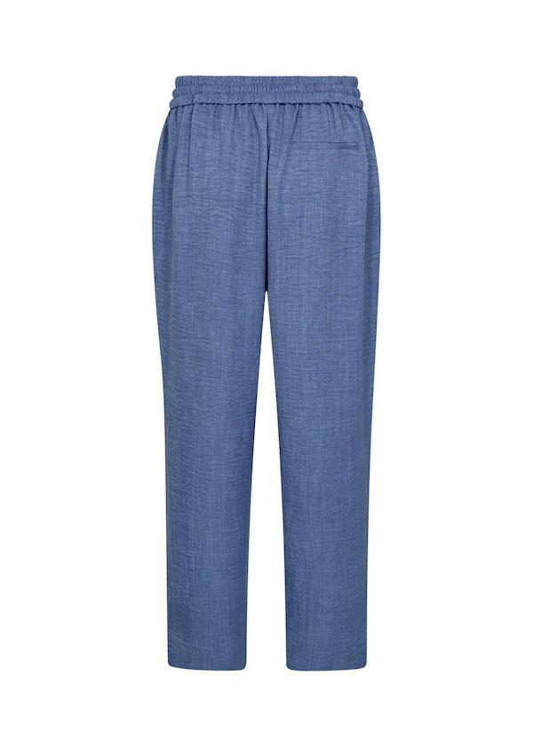 SoyaConcept Charissa Broek Blauw - Wide Leg met Elastische Band - Afbeelding 3