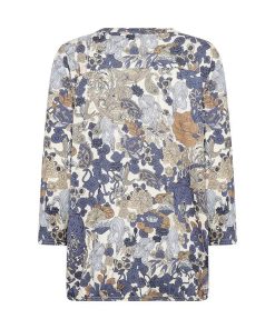 Alternative view of Soyaconcept Blouse Blauw Gebloemd - Driekwart Mouw