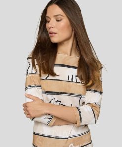 Alternative view of Rabe Shirt Camel Gestreept