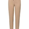 Frank Walder Brenda pantalon licht karamel met elastische taille en koordje
