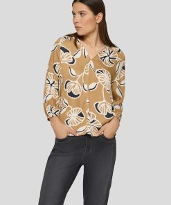 Alternative view of Rabe blouse camel bloemenprint
