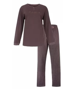 Dames pyjama bruin / roze