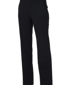 Klassieke zwarte damesbroek Montel van Dreamstar, rechte pijp in kreukvrije travelstof