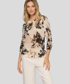 Alternative view of Rabe Trui Beige & Taupe Dessin – 100% Katoen