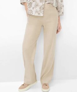 Alternative view of Raphaella by Brax Pam Flared Broek - Linnen-Look - Beig