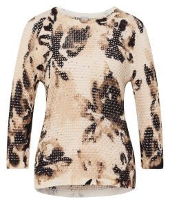 Rabe Trui Beige & Taupe Dessin