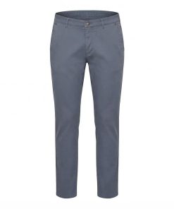 Jeansblauwe Luigi Morini Mannheim herenbroek met elastische comfortband en stretch