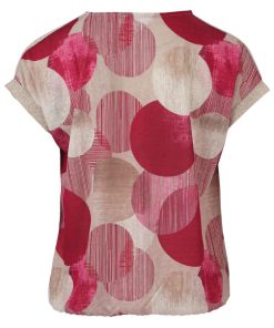 Alternative view of Enjoy blouse cirkels rood / roze