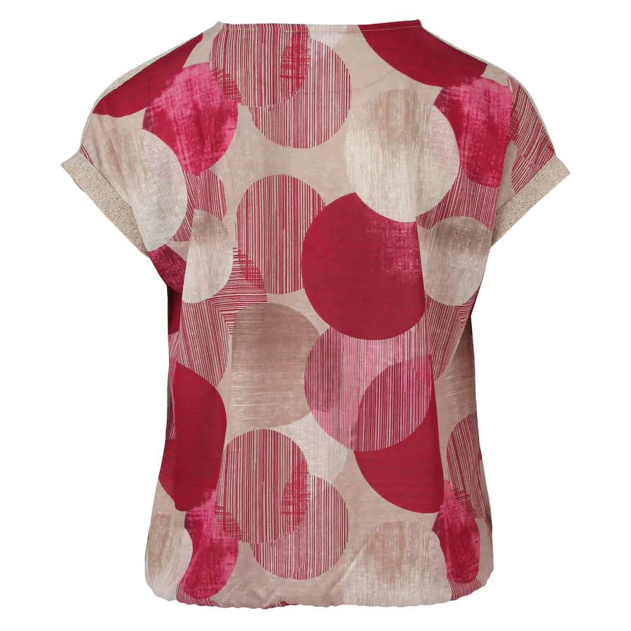 Enjoy blouse cirkels rood / roze - Afbeelding 2