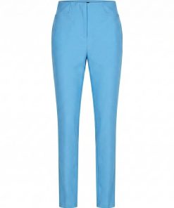 Sensia Penny damesbroek in hemelsblauw met elastische band en zakken