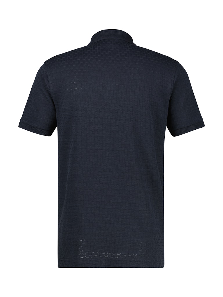 Lerros Heren poloshirt uni donkerblauw - Afbeelding 3