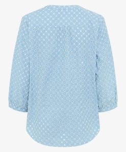 Alternative view of Brax blouse lichtblauw - driekwart mouw