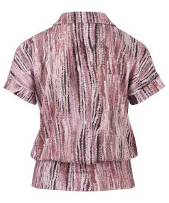 Alternative view of Enjoy Poloshirt Roze/Bruin Print