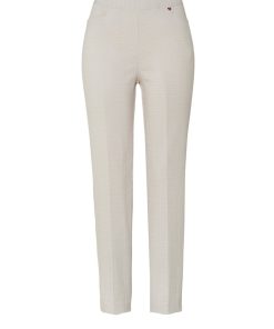 Relaxed by Toni dames broek Alice model zand beige met structuur en superstretch