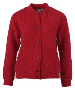 Enjoy bomber rood - vest met knopen