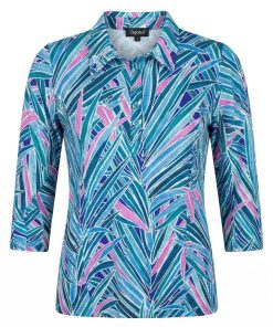 Leona per Donna poloshirt groen