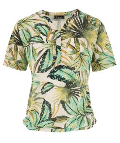 Alternative view of Leona per Donna Shirt - Groen - Botanische Print