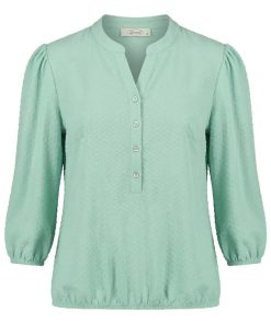 Sensia dames blouson blouson mintgroen met structuurstof en elastische zoom