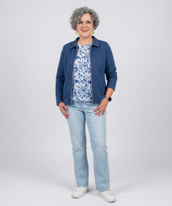 Blauw jasje en brandtex shirt