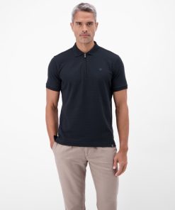 Alternative view of Lerros Heren poloshirt uni donkerblauw