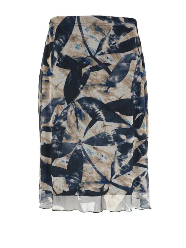 Leona per Donna rok - blauw beige - Dubbellaags Mesh 