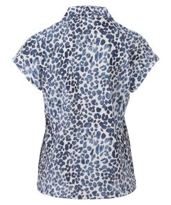 Alternative view of Enjoy Dames Blouse Korte Mouw Blauwe Print