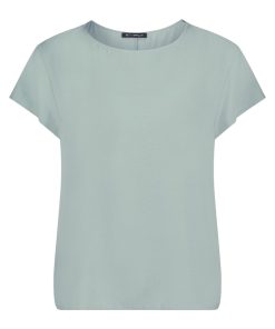 Betty Barclay dames t-shirt felgroen effen met ronde hals en korte mouwen voor- en achterkant