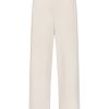 Rabe dames pantalon model Wally wide leg licht zandkleur voor- en achterkant