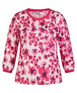 Rabe blouson fuchsia gebloemd