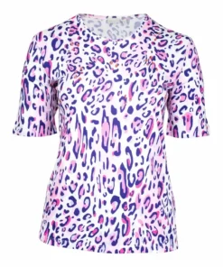 Shirt Gabriella K. roze dierenprint