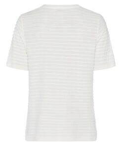 Alternative view of Frank Walder Shirt Uni Ecru - Luxe Top met Rijke Ribbelstructuur