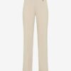 Voorzijde beige Brax Raphaela Style Lillyth flared pantalon op witte achtergrond