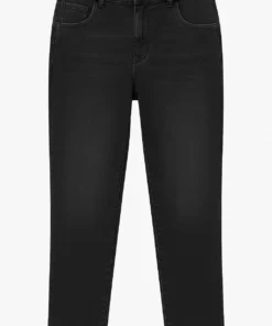 Heren jeans zwart 'Mario' met elastische band model Luigi Morini